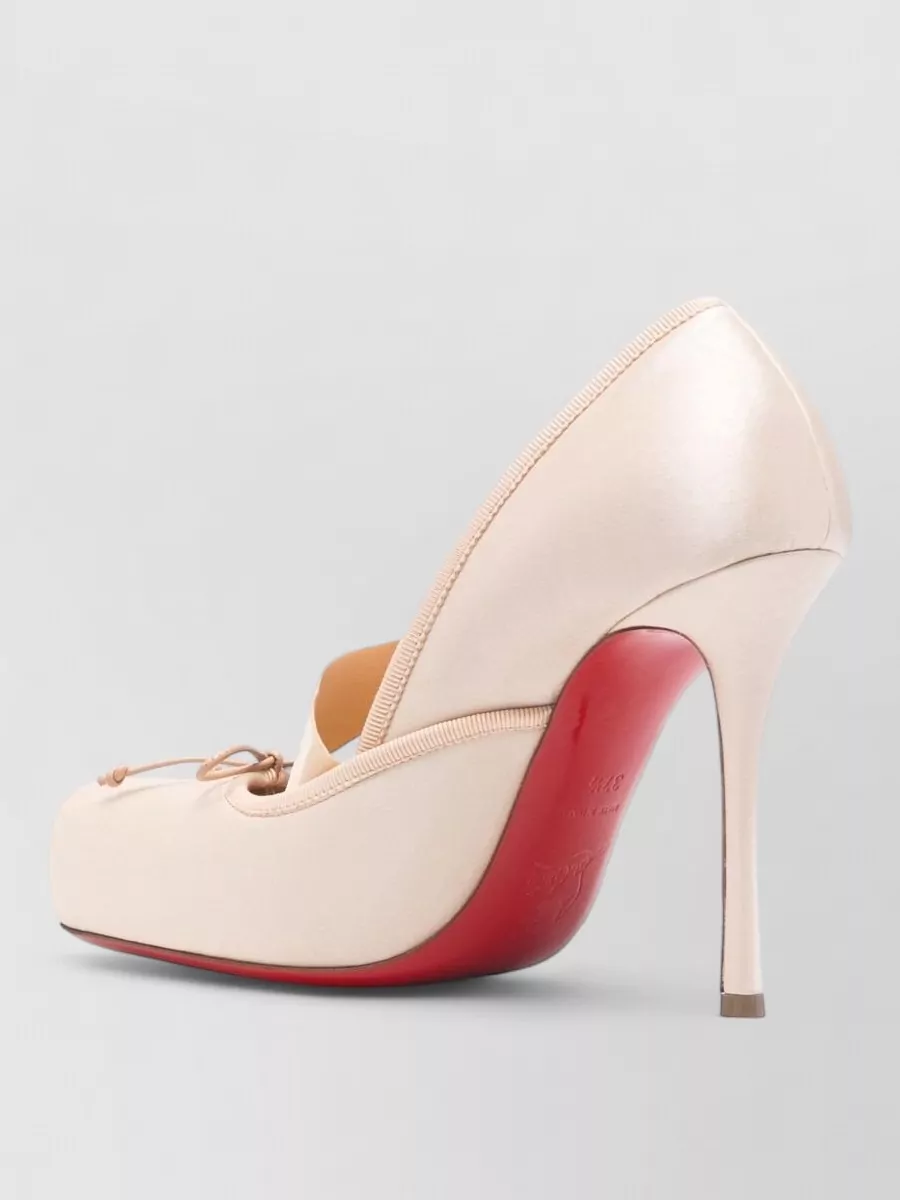 Christian Louboutin Satin Bow Strap Pumps