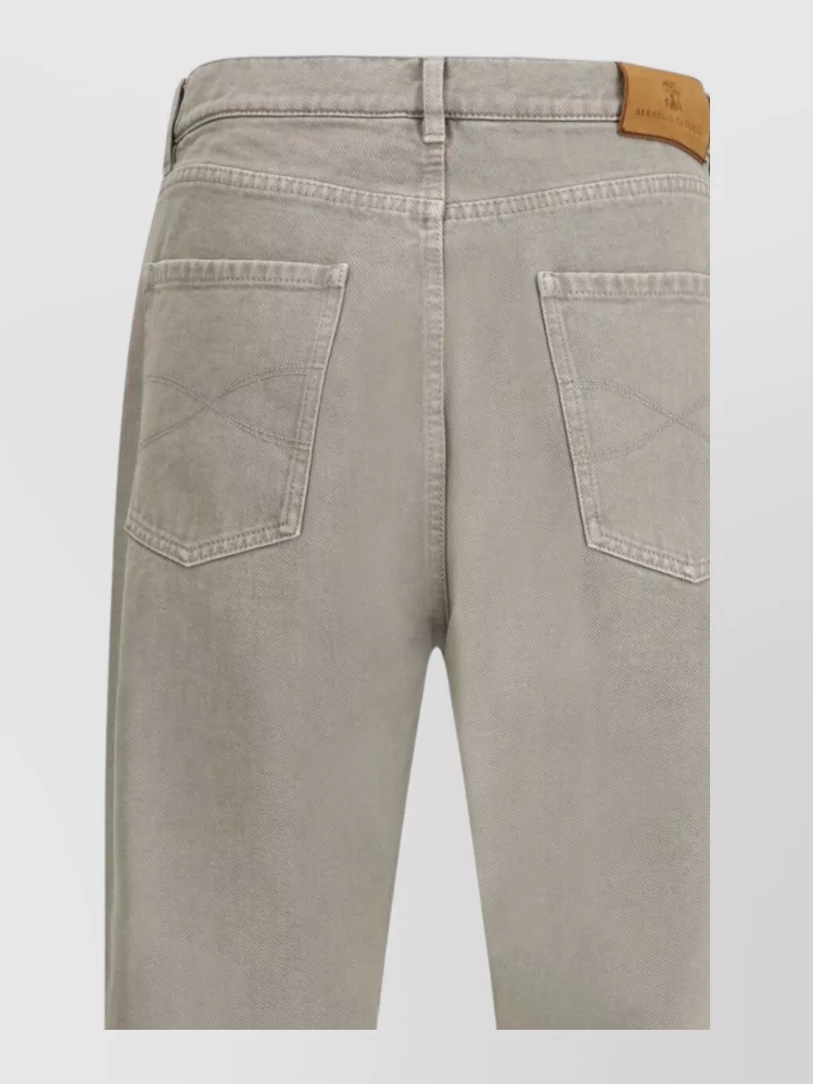 Brunello Cucinelli Denim High-Rise Straight-Leg Jeans