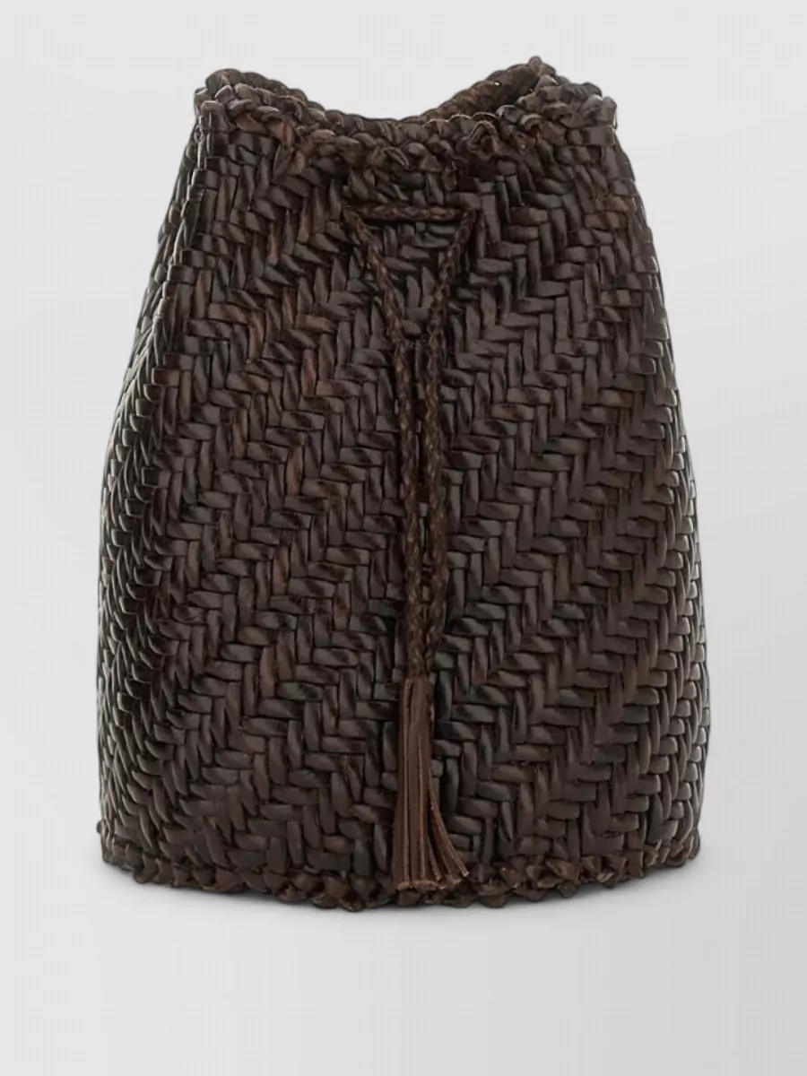 Dragon Diffusion Pompom Double Jump Leather Bucket Bag