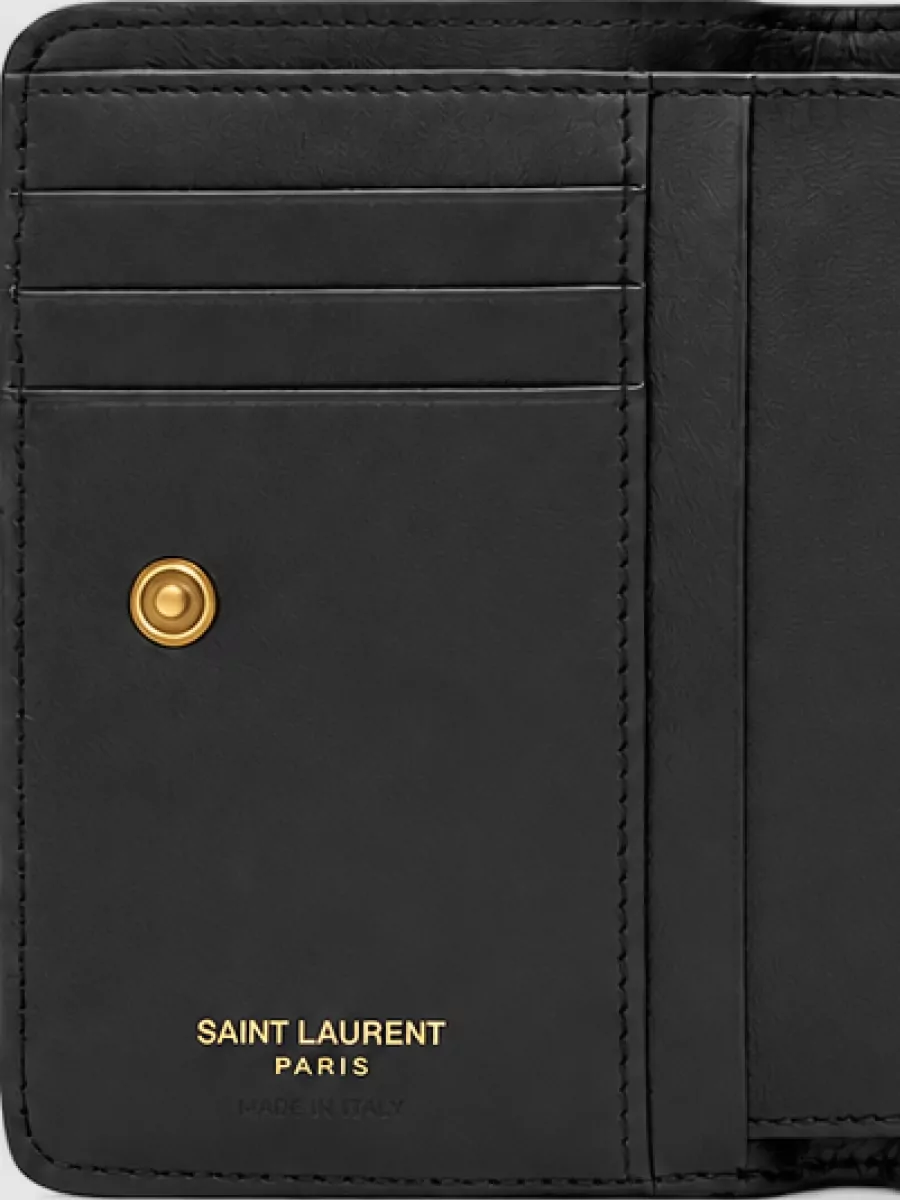 Saint Laurent calfskin leather keyring