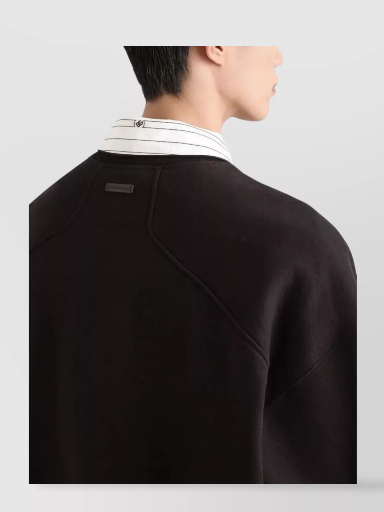 Dolce&Gabbana Cropped Oversized Long Sleeve Sweatshirt