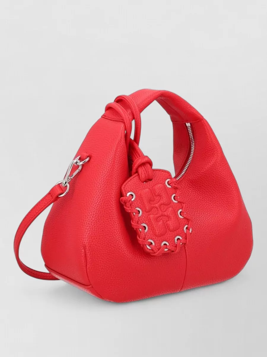 Ganni Mini Hobo Leather Shoulder Bag