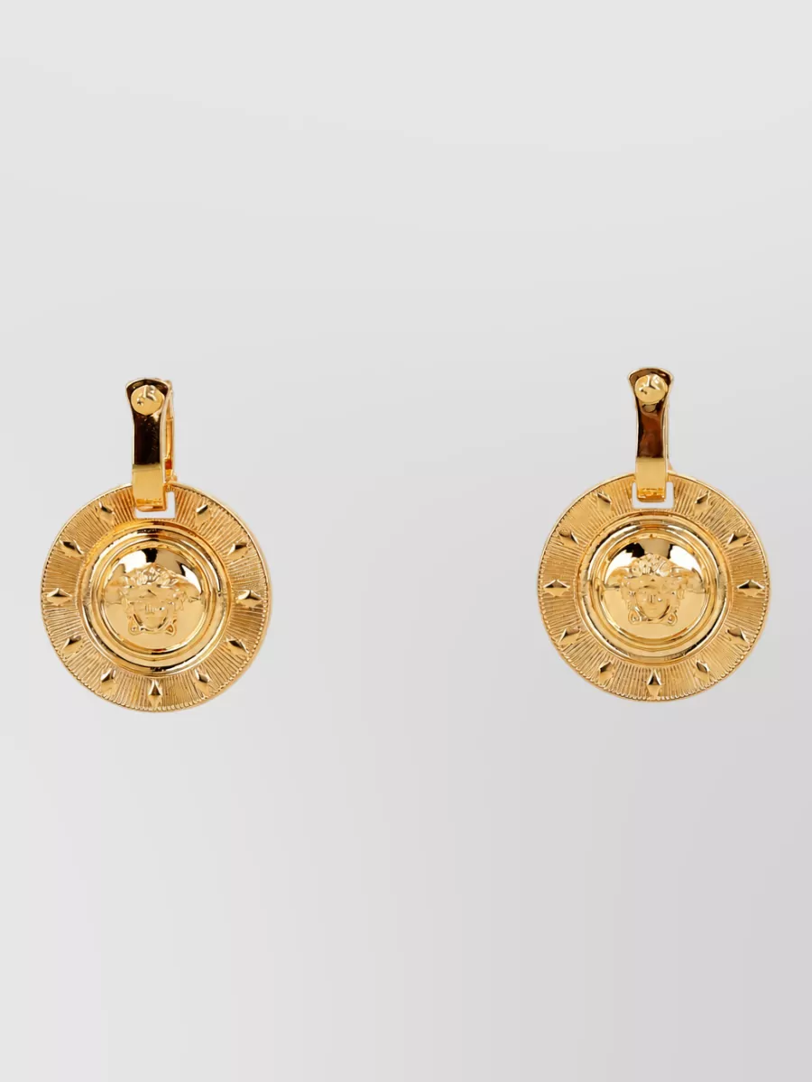 Versace hammered earrings