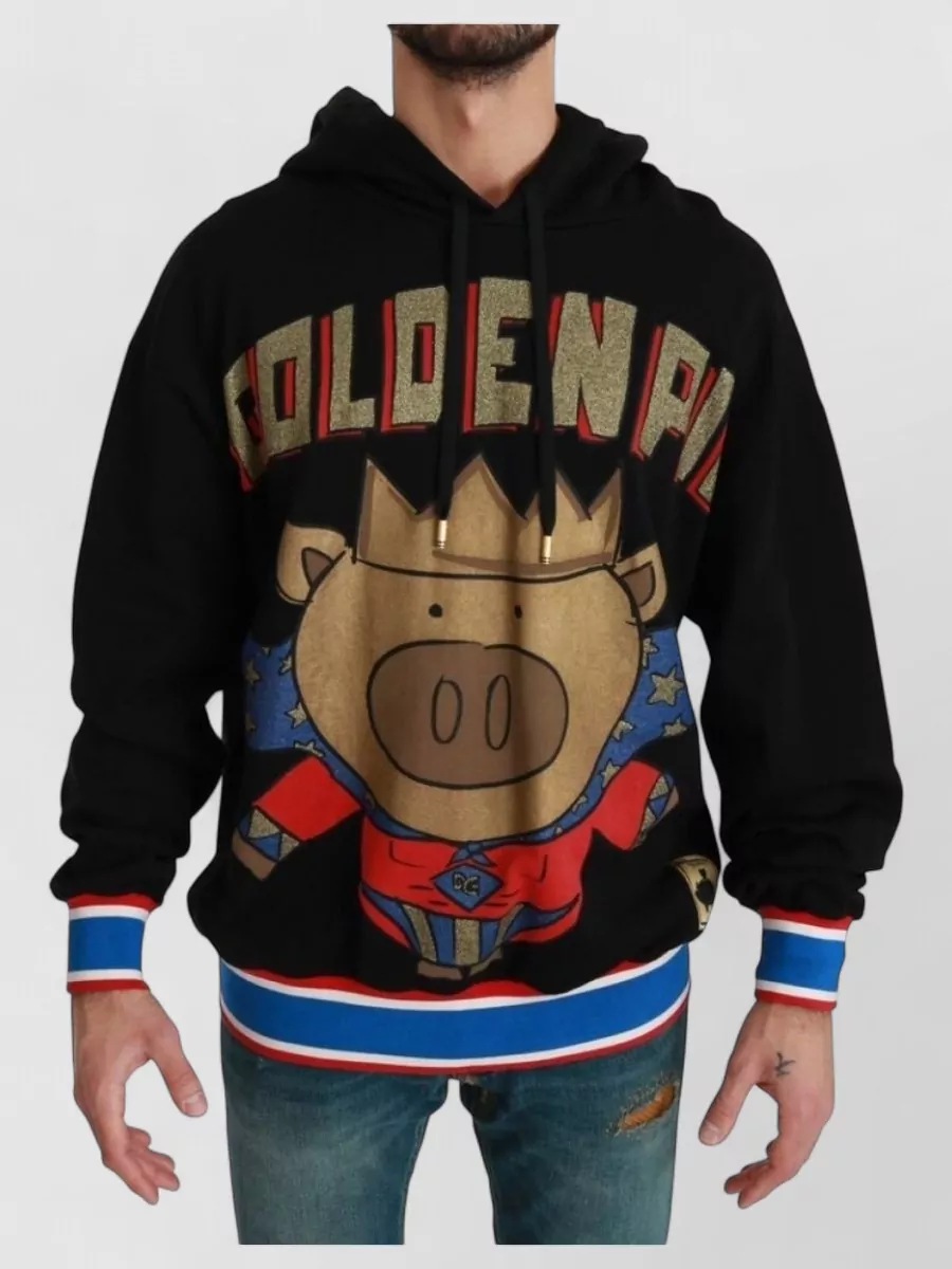 Dolce&Gabbana Cotton printed hooded sweatshirt
