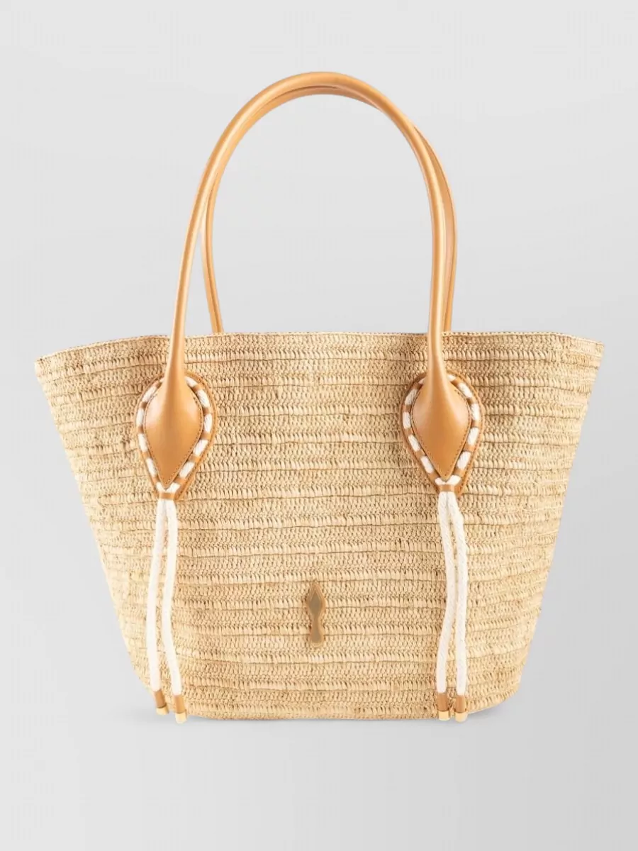Christian Louboutin venus large raffia beach bag