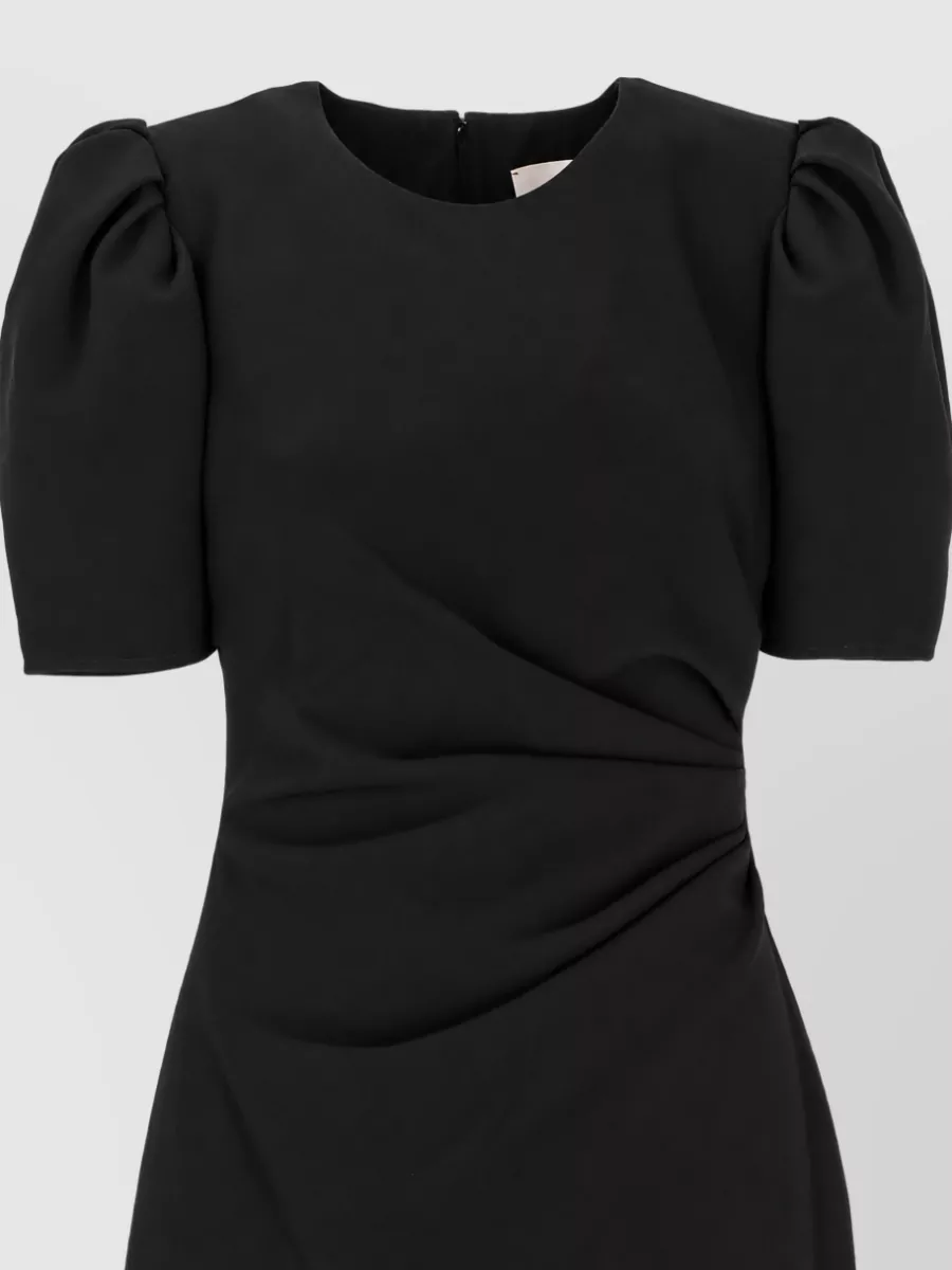 Carolina Herrera draped short-sleeve midi dress