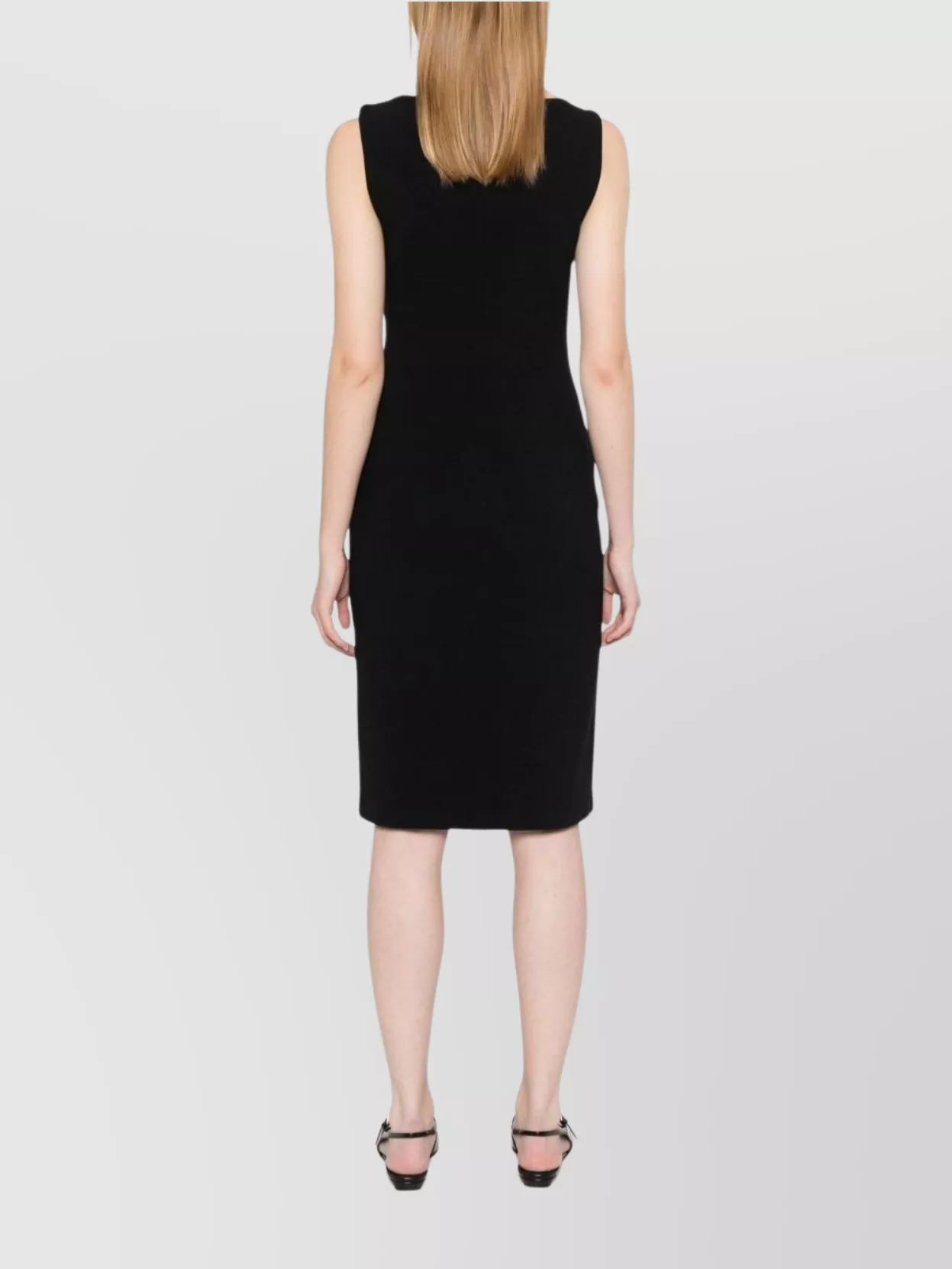 Emporio Armani Cotton Short Dress Boat Neck