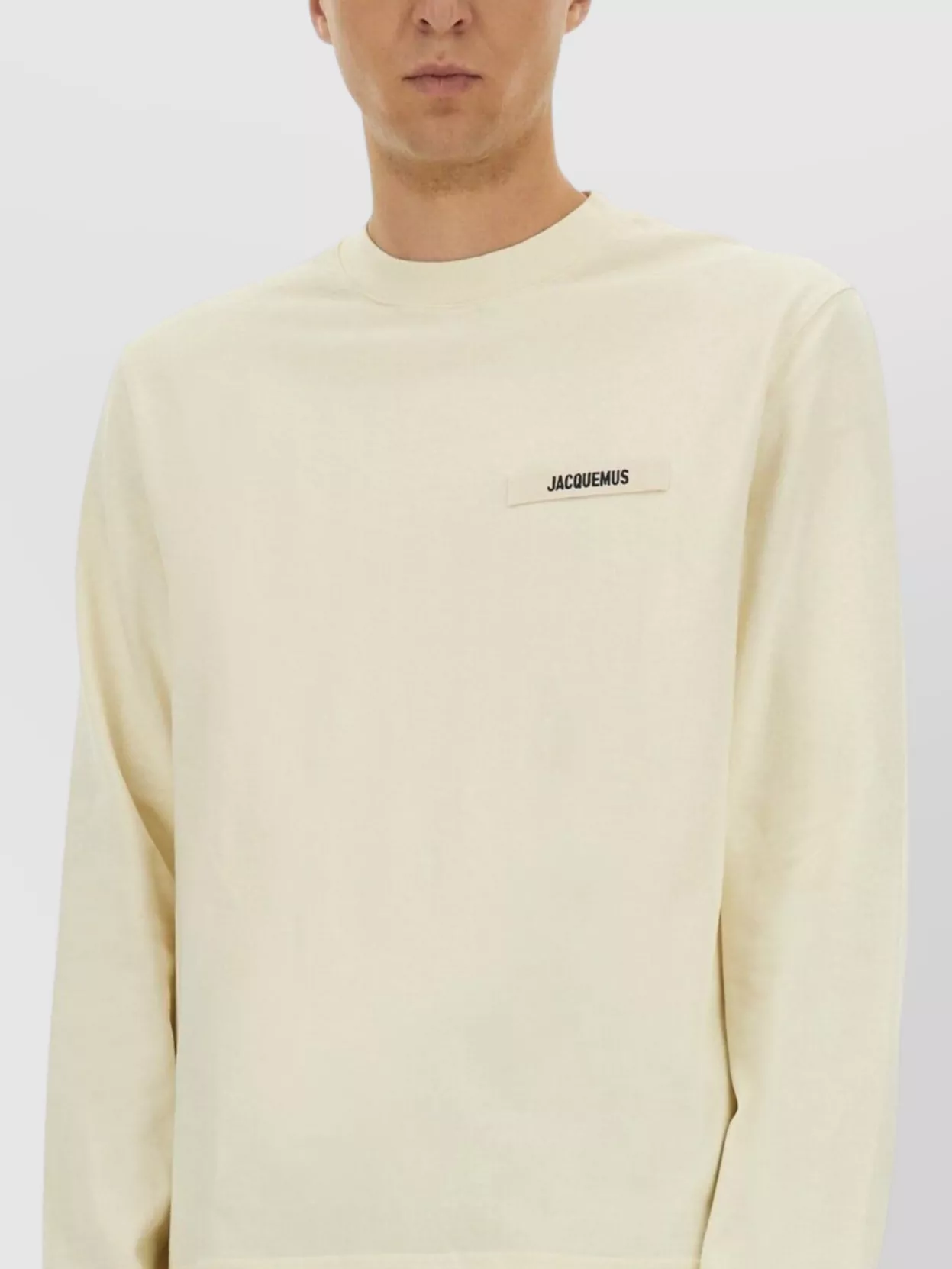 Jacquemus Crew Neck T-Shirt Ribbed Cuffs