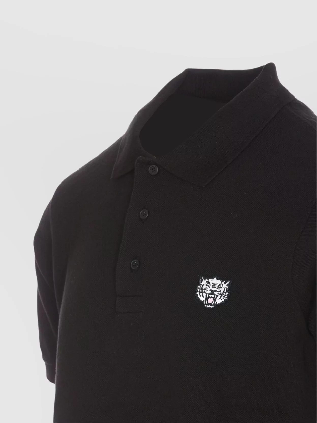 Kenzo Embroidered Tiger Polo Shirt With Gots Certification