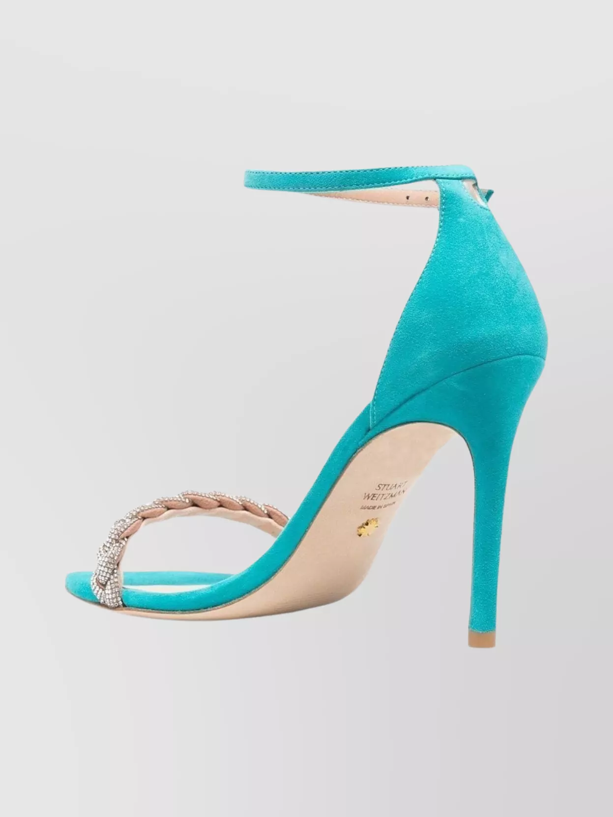Stuart Weitzman Curved Sandals Embellished Strap