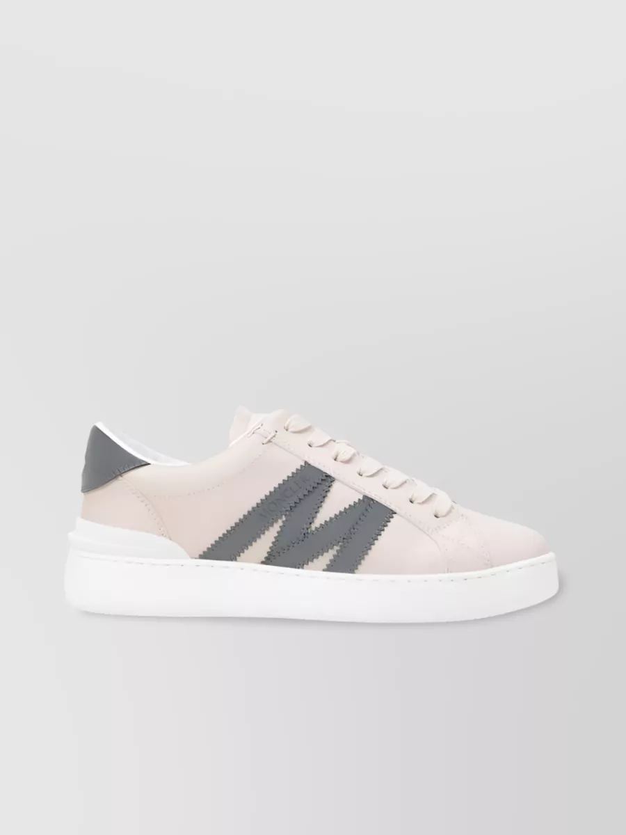 Shop Moncler Monaco M Logo-embossed Sneakers In White