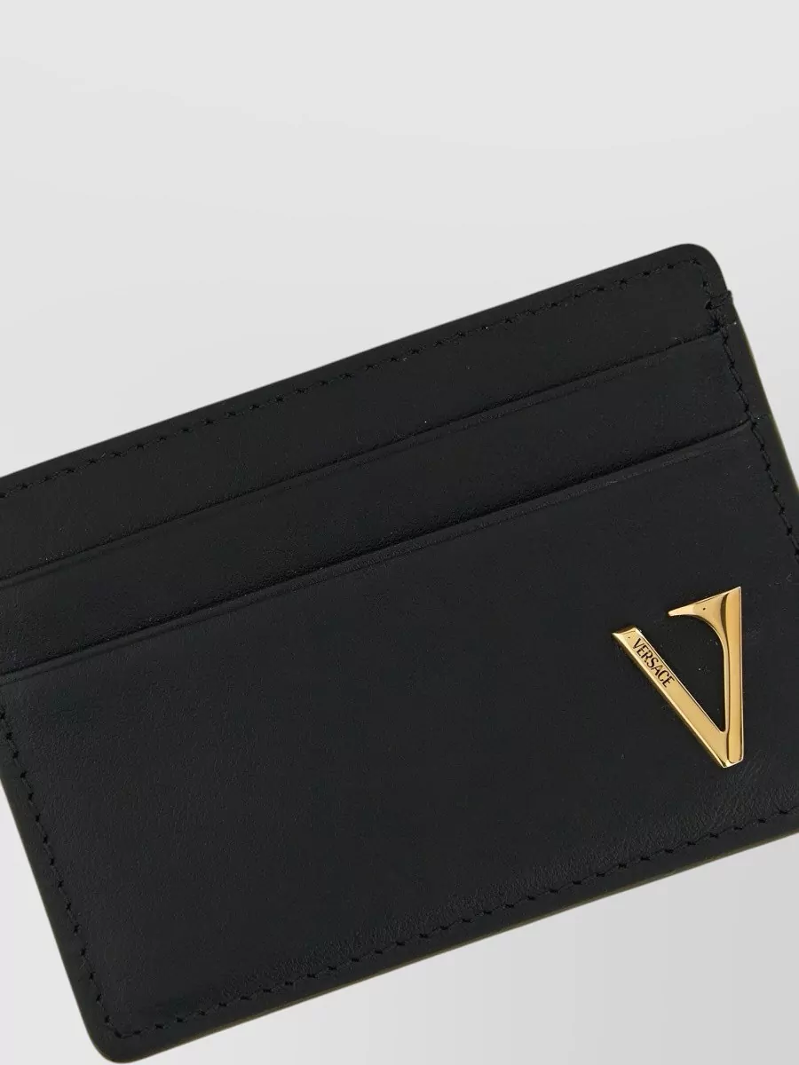 Versace V Logo Compact Cardholder And Wallet