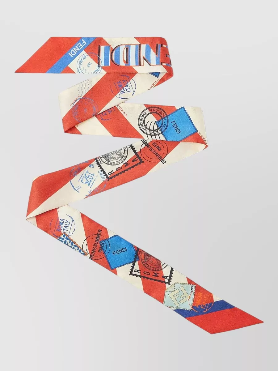 Fendi Silk Printed Tie