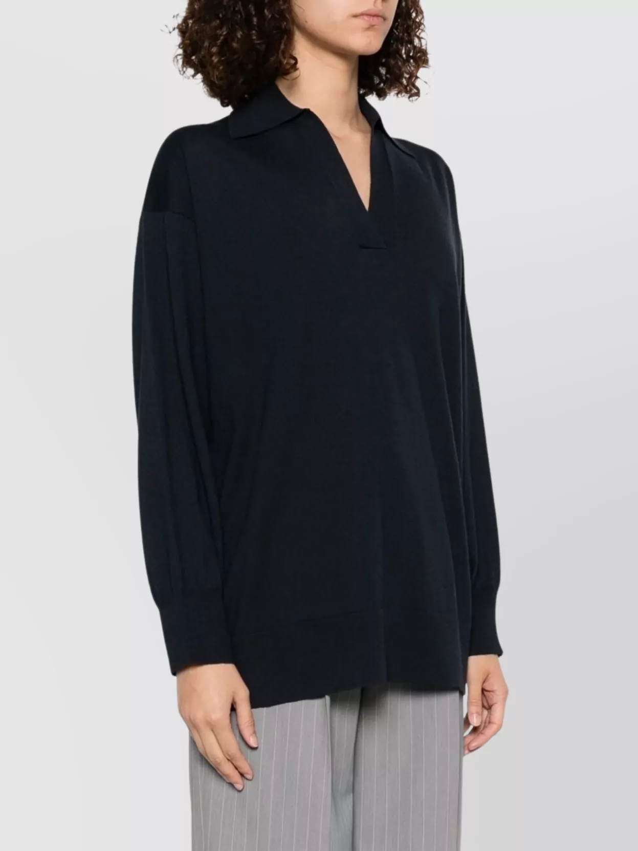 Shop Fabiana Filippi Wool And Cotton Blend Polo Shirt