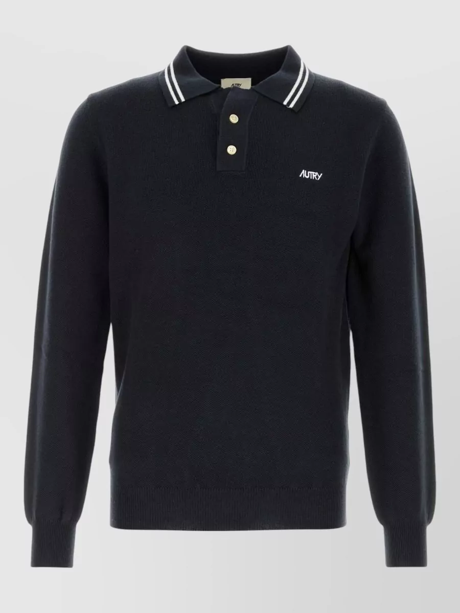 Autry fine-knit polo jumper