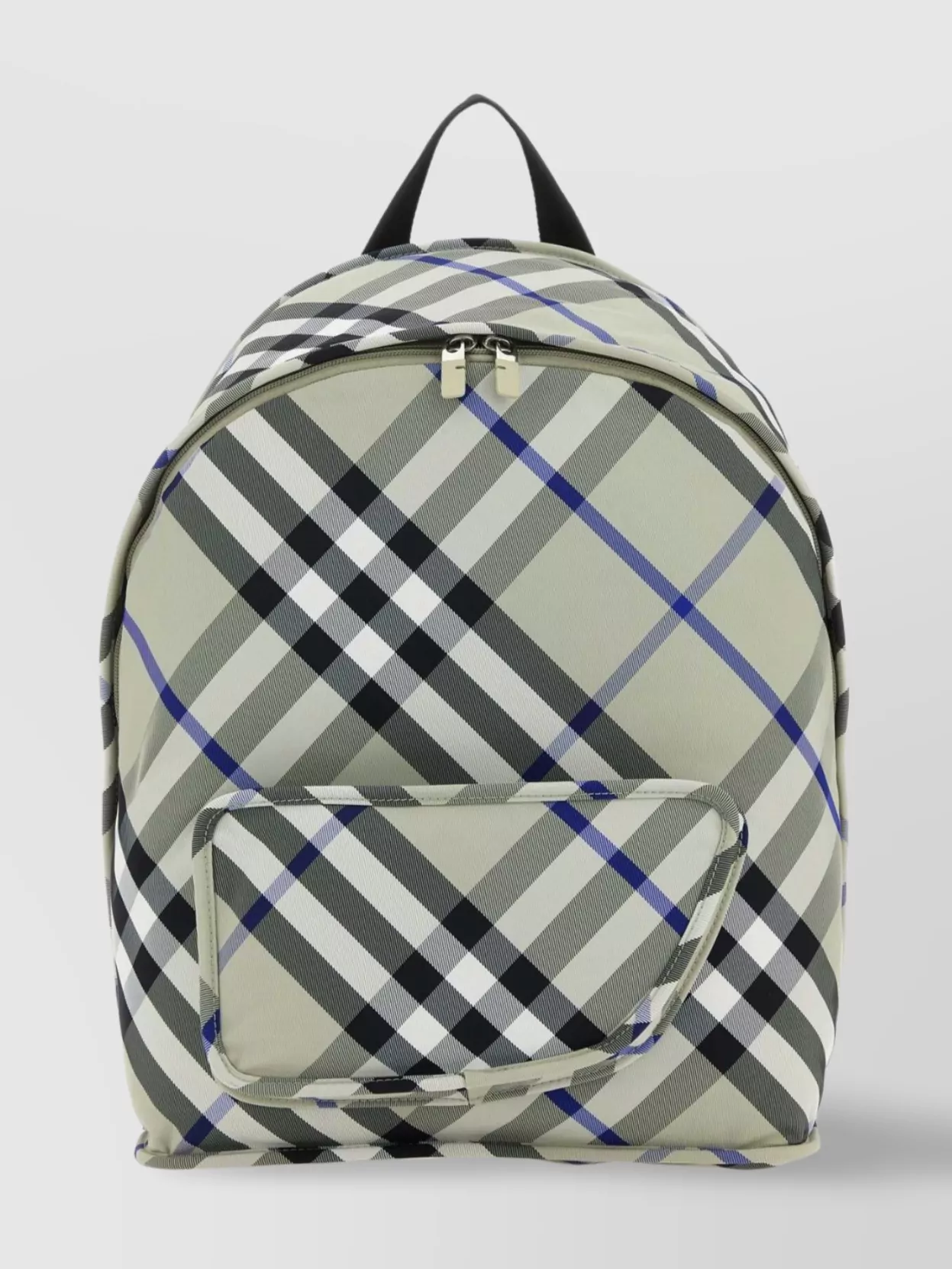 Shop Burberry Shield Backpack Checkered Front Pocket