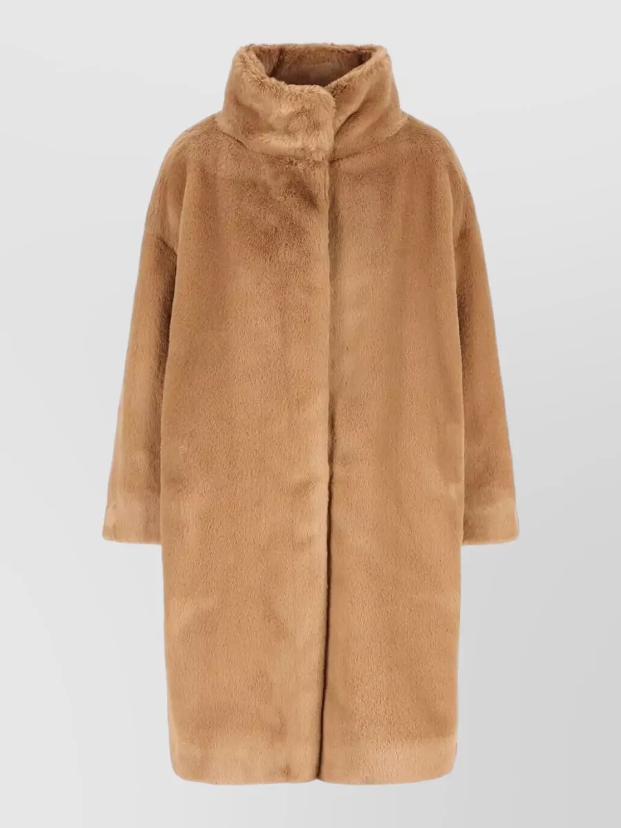 Herno high-neck faux-fur coat