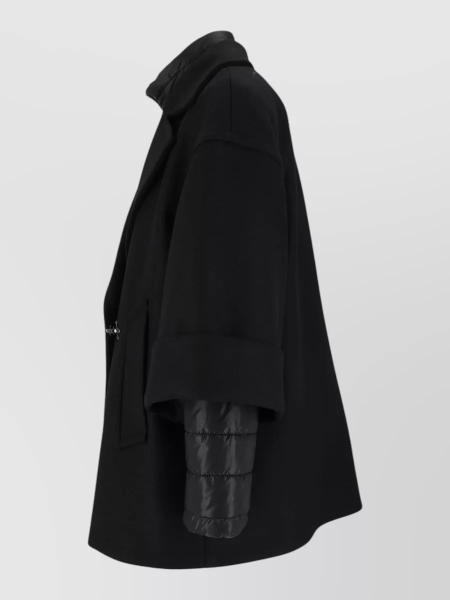 Fay Wool-Blend Quilted-Insert Single-Breasted Coat