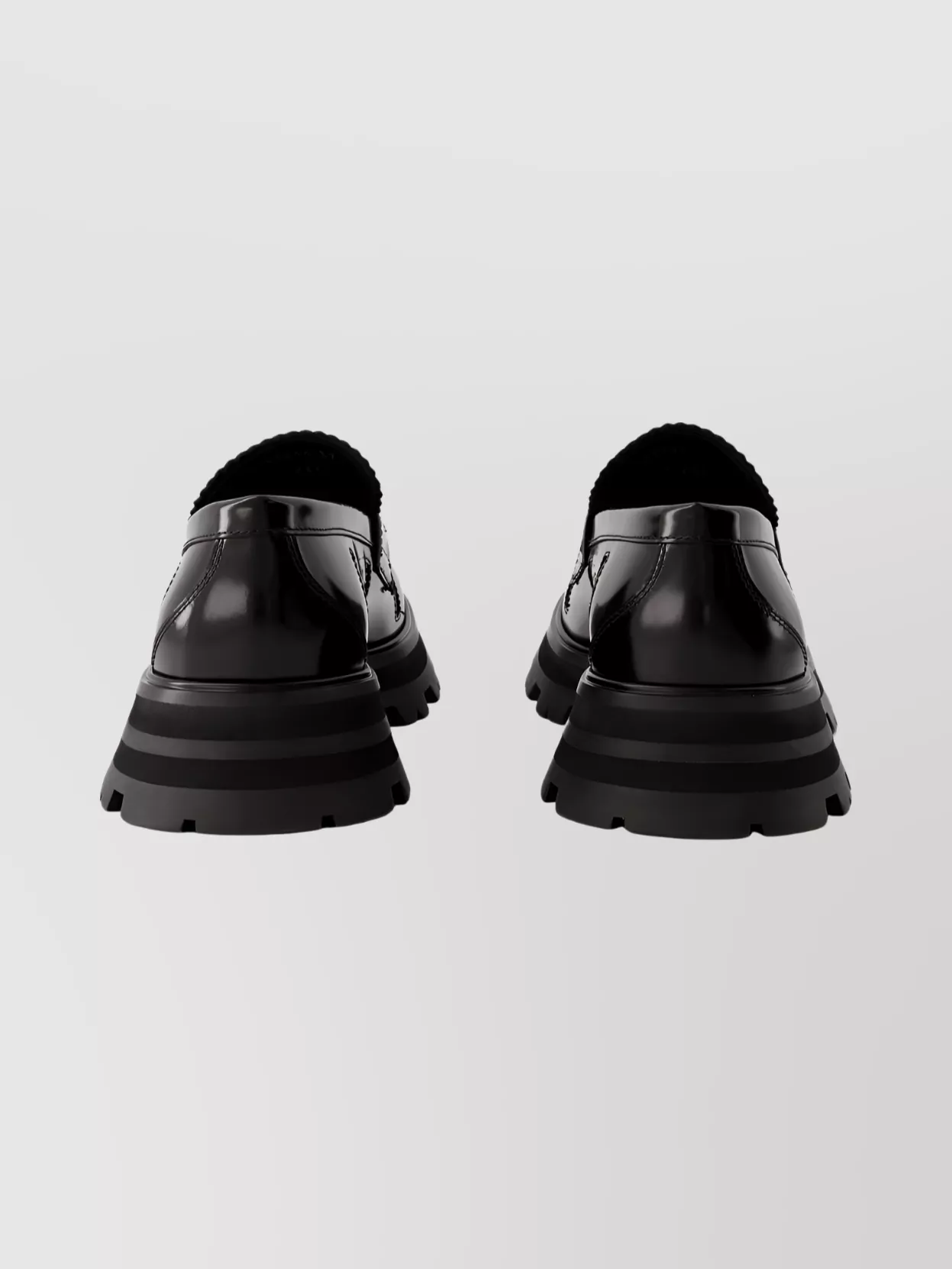 Alexander Mcqueen Chunky Sole Cut-Out Loafers Leather