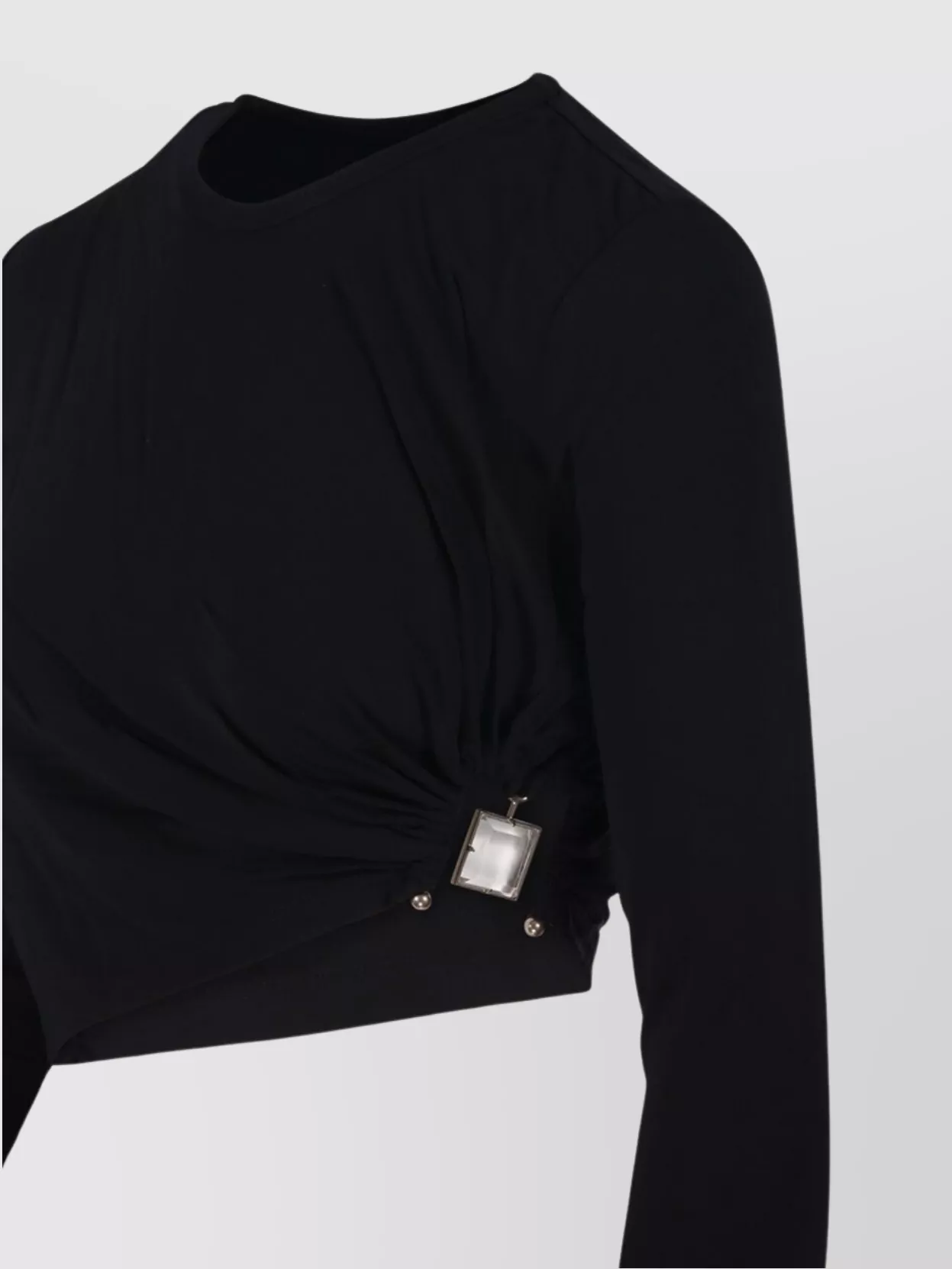 CHRISTOPHER ESBER QUARTZ L/S TOP FEATURING ASYMMETRIC DESIGN
