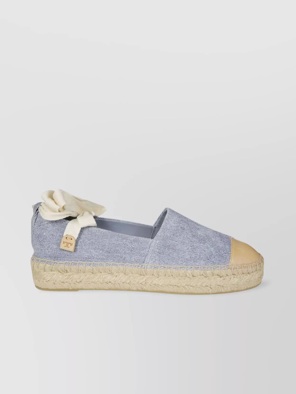 Tory Burch Bow Detail Cap-Toe Espadrille
