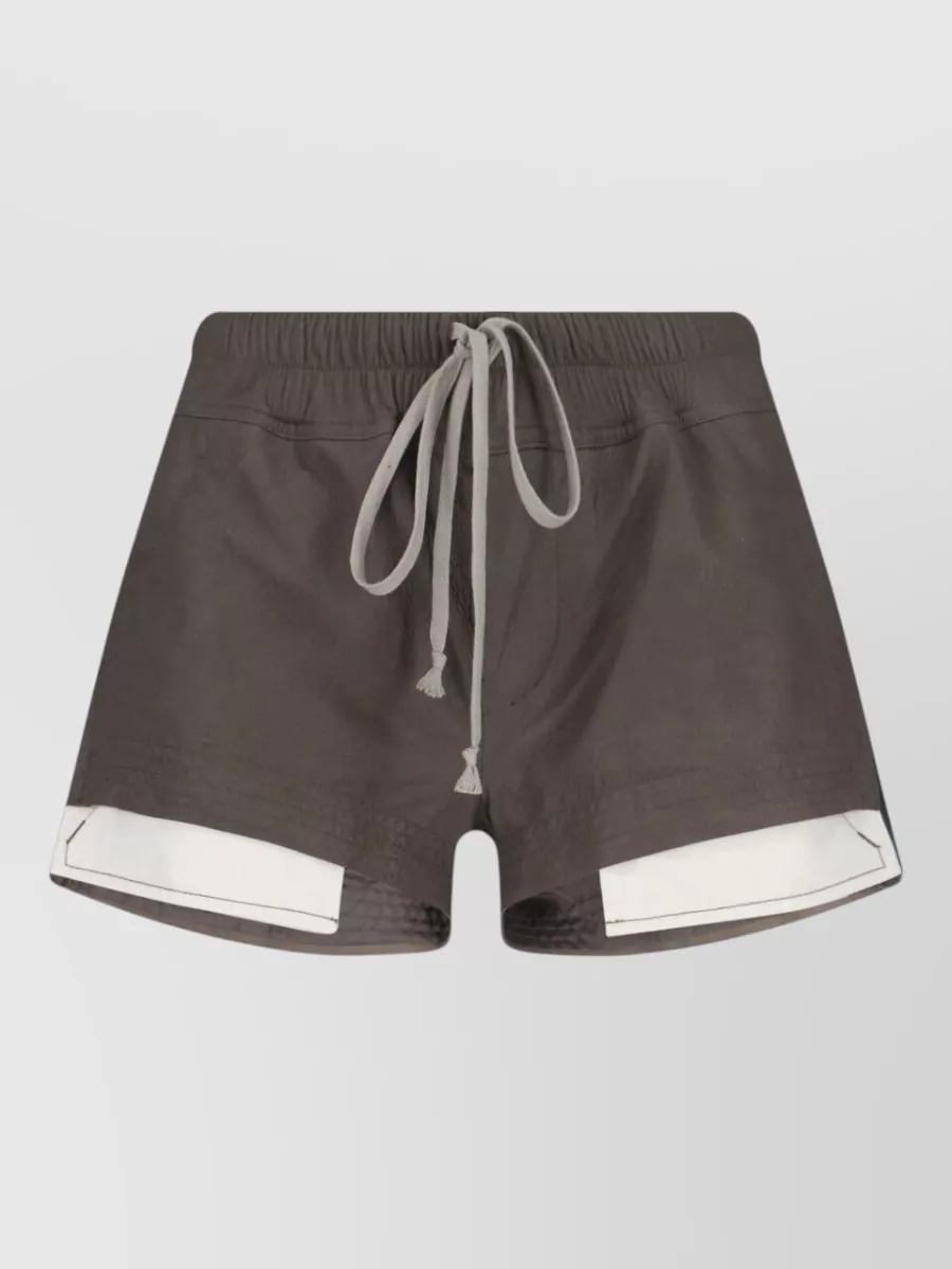 Rick Owens leather straight short shorts