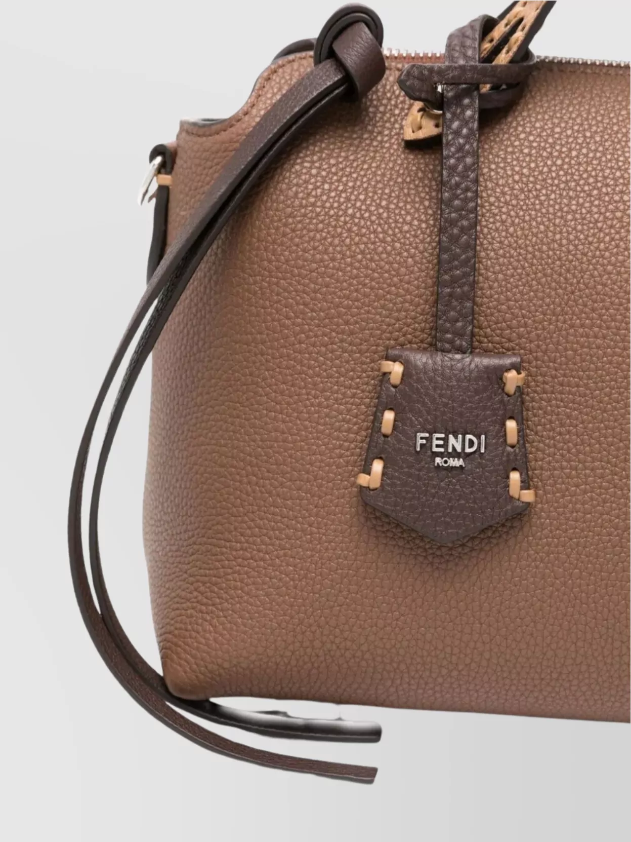 Fendi Soft Medium Tote Bag With Top Stitching