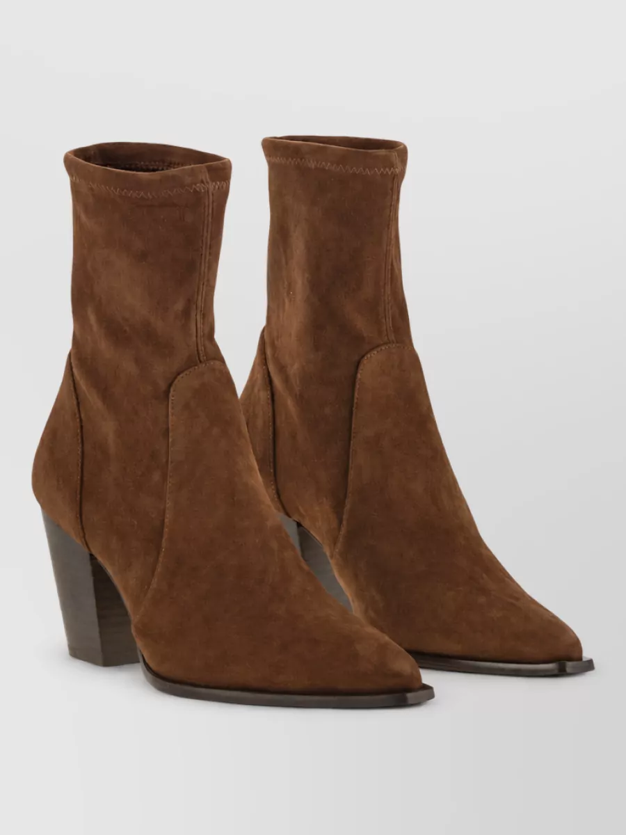 Stuart Weitzman suede leather ankle boots