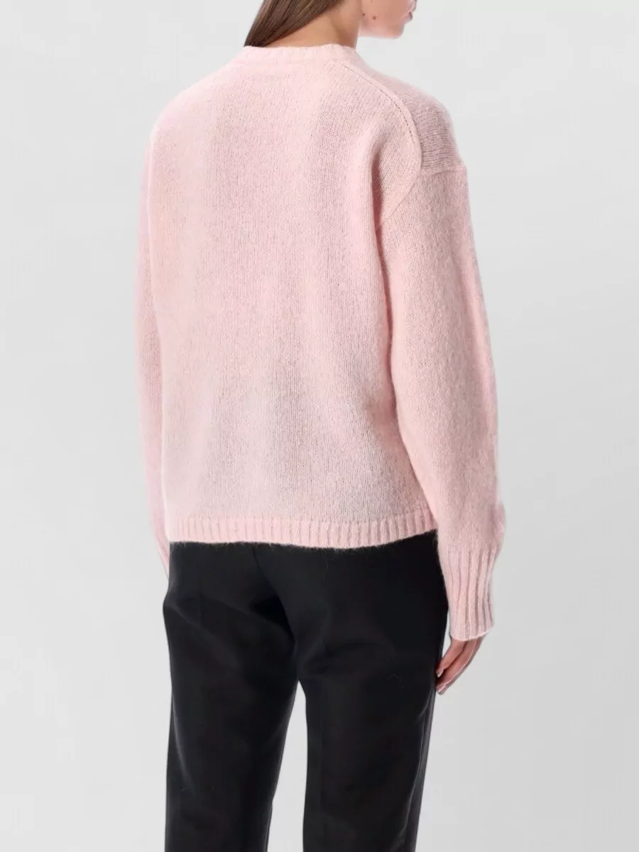 By Malene Birger Wool Mohair Ribbed Crew Neck Sweater