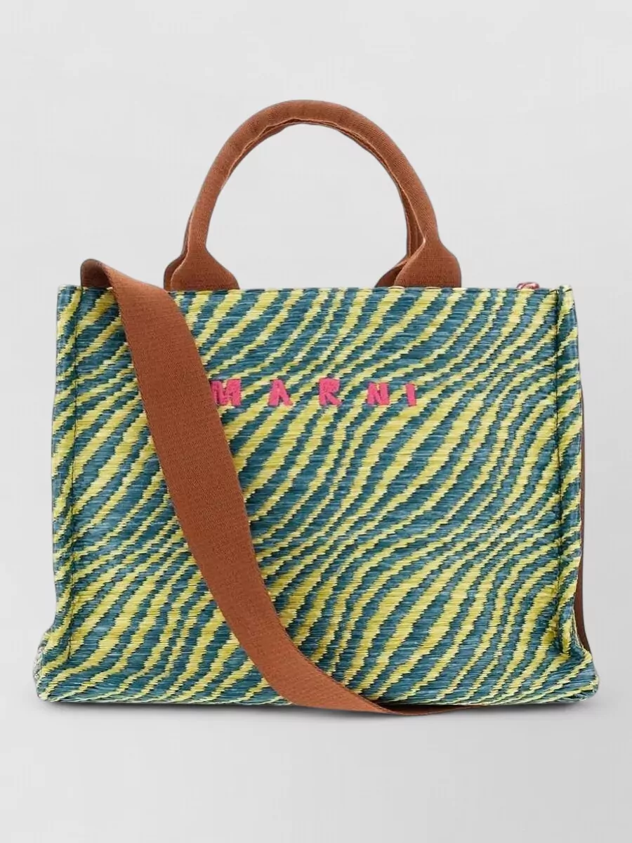 Marni small fabric tote bag