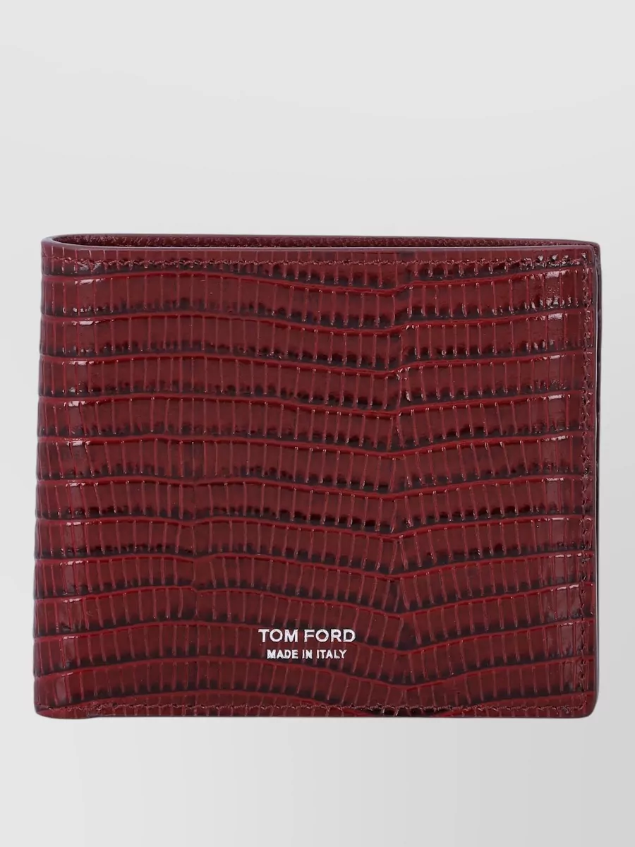 Tom Ford embossed leather bifold wallet