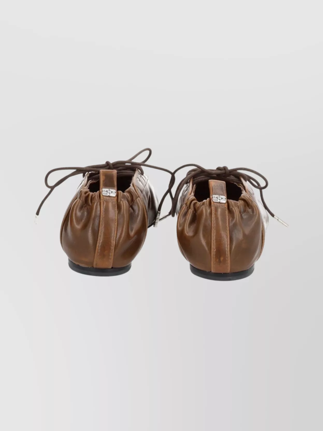 Ganni Lace-Up Shoes Featuring Elasticated Trim