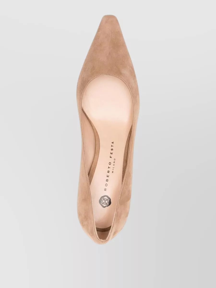 Roberto Festa Suede Leather Pointed-Toe Pumps