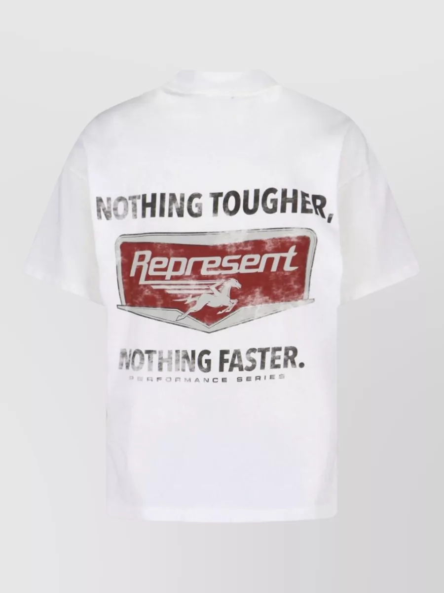Represent Cotton Oversized Logo Print T-Shirt