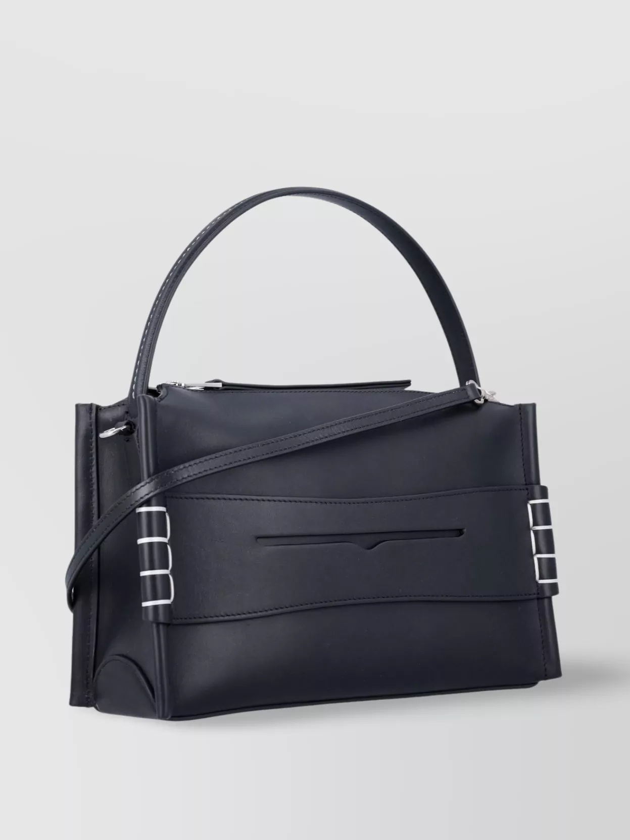 Jw Anderson Loafer Leather Shoulder Bag With Detachable Strap