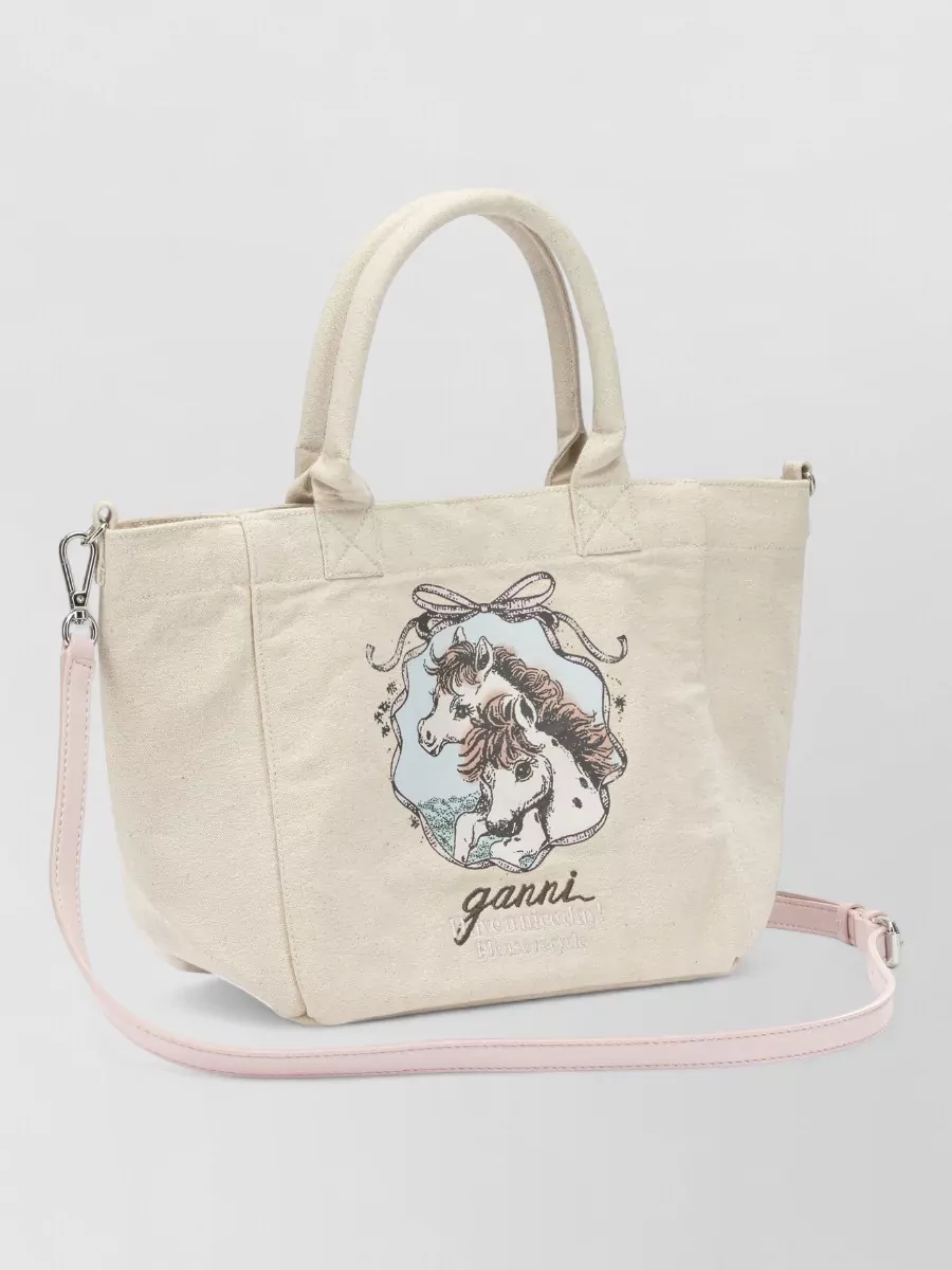 Ganni Medium Cotton Tote Bag