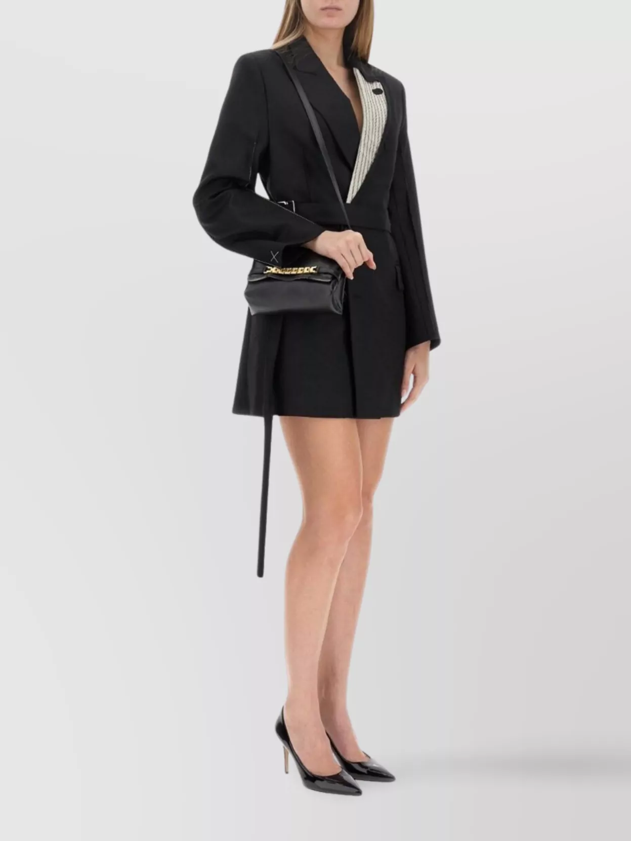 Shop Victoria Beckham Double-breasted Mini Dress With Belted Waist