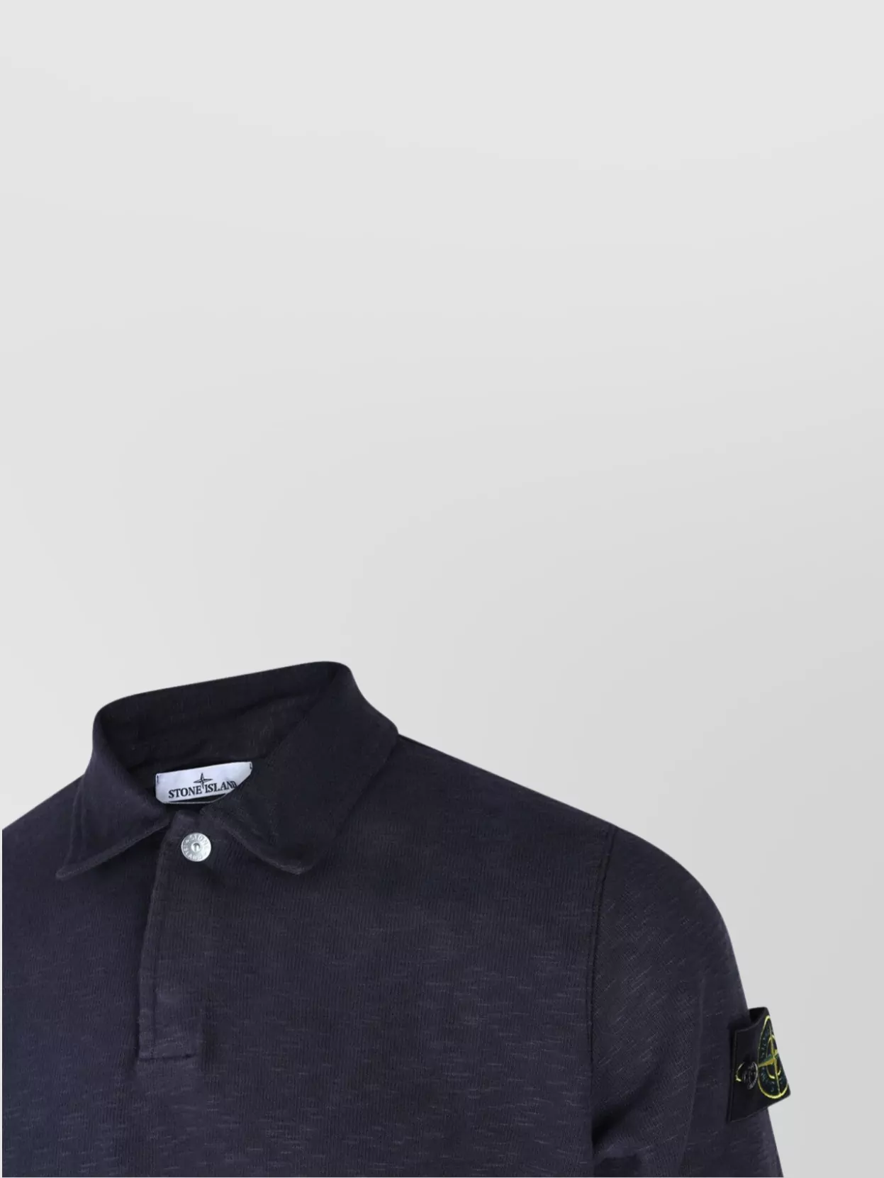 Stone Island Long Sleeve Polo Collar Knit Sweatshirt