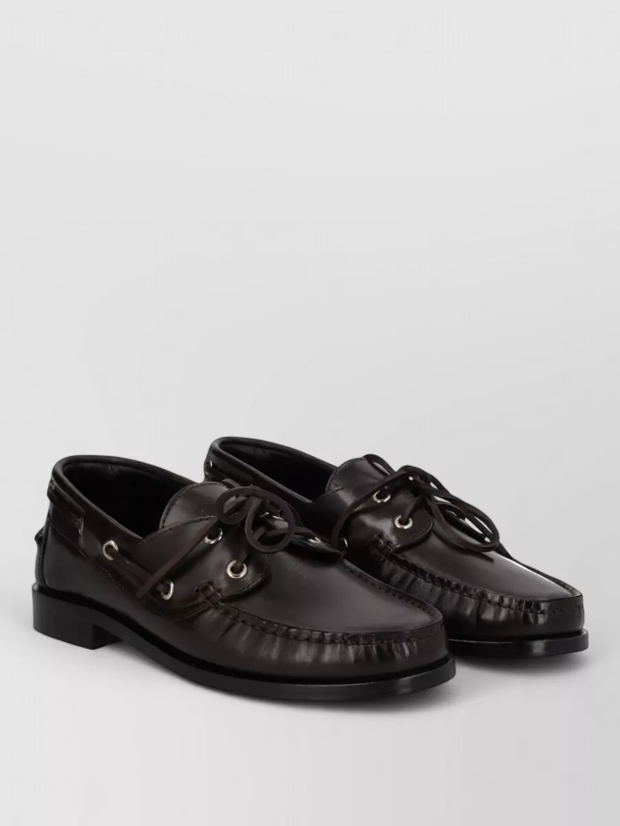 Aeyde Loafers Moc Toe Eyelet Detailing Design