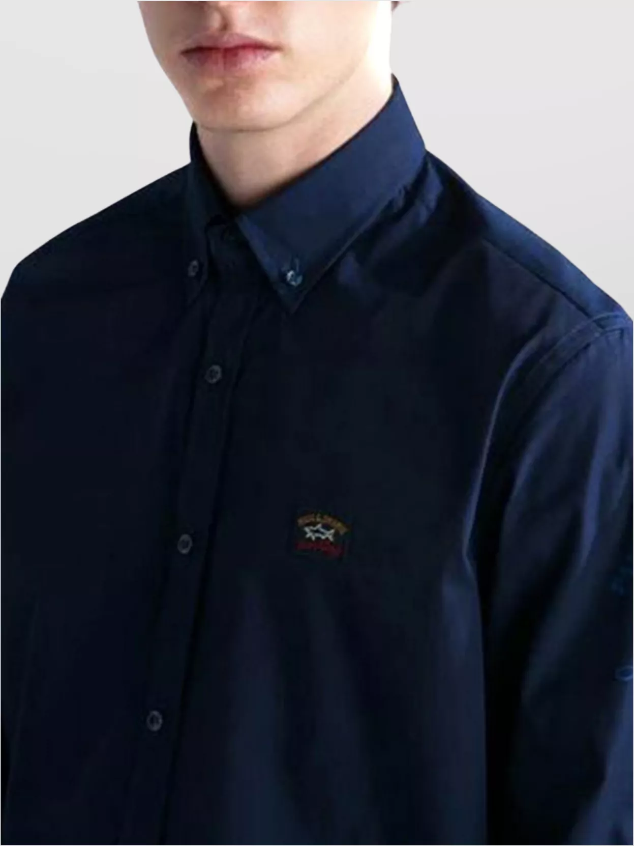 Paul & Shark Collared Shirt Button-down Long Sleeves In Blue