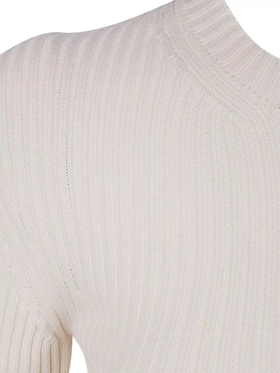 Ann Demeulemeester Cashmere Silk Cropped Zip Sweatshirt