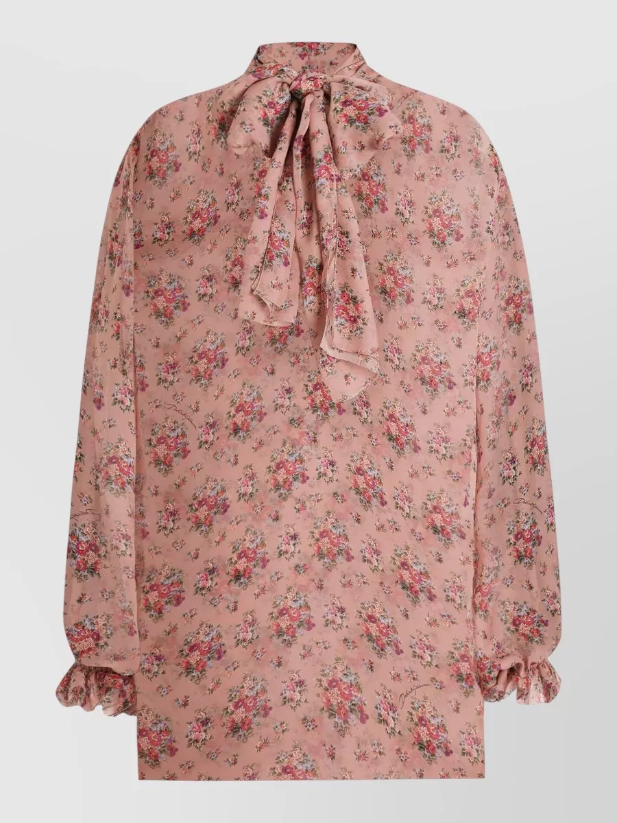 Dolce&Gabbana silk floral-print chiffon blouse