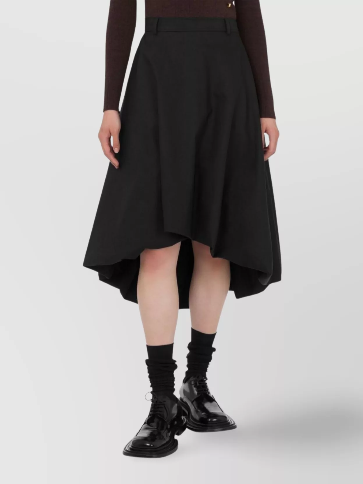 Moschino Knee Length A-Line Skirt With Asymmetric Hem