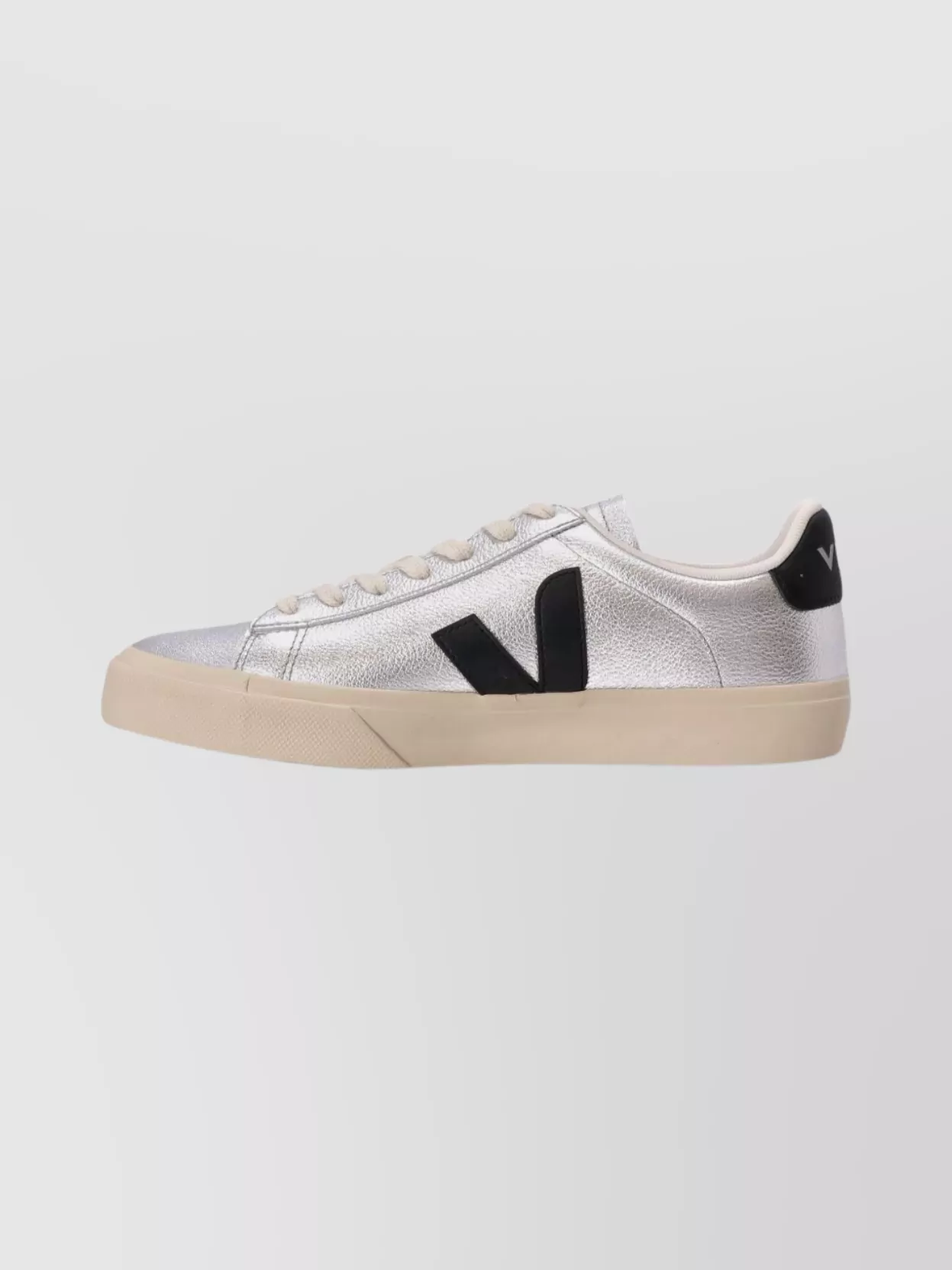 Veja Metallic Low Top Sneakers With Rubber Sole In Neutral