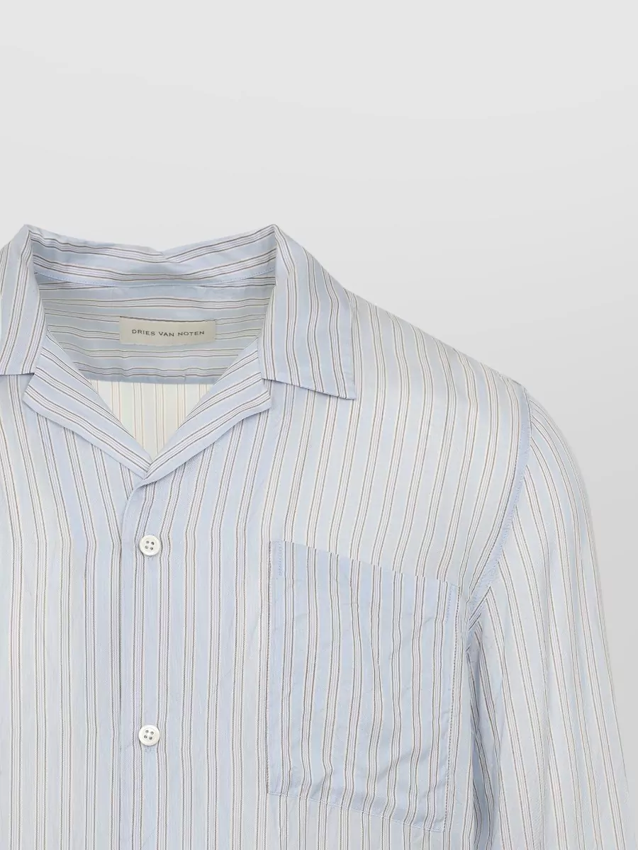 Dries Van Noten Striped Bowling Shirt