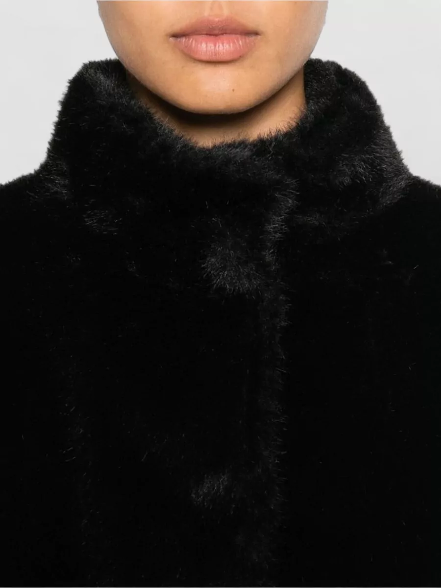 Herno Silk Cashmere Faux Fur Puffer Jacket