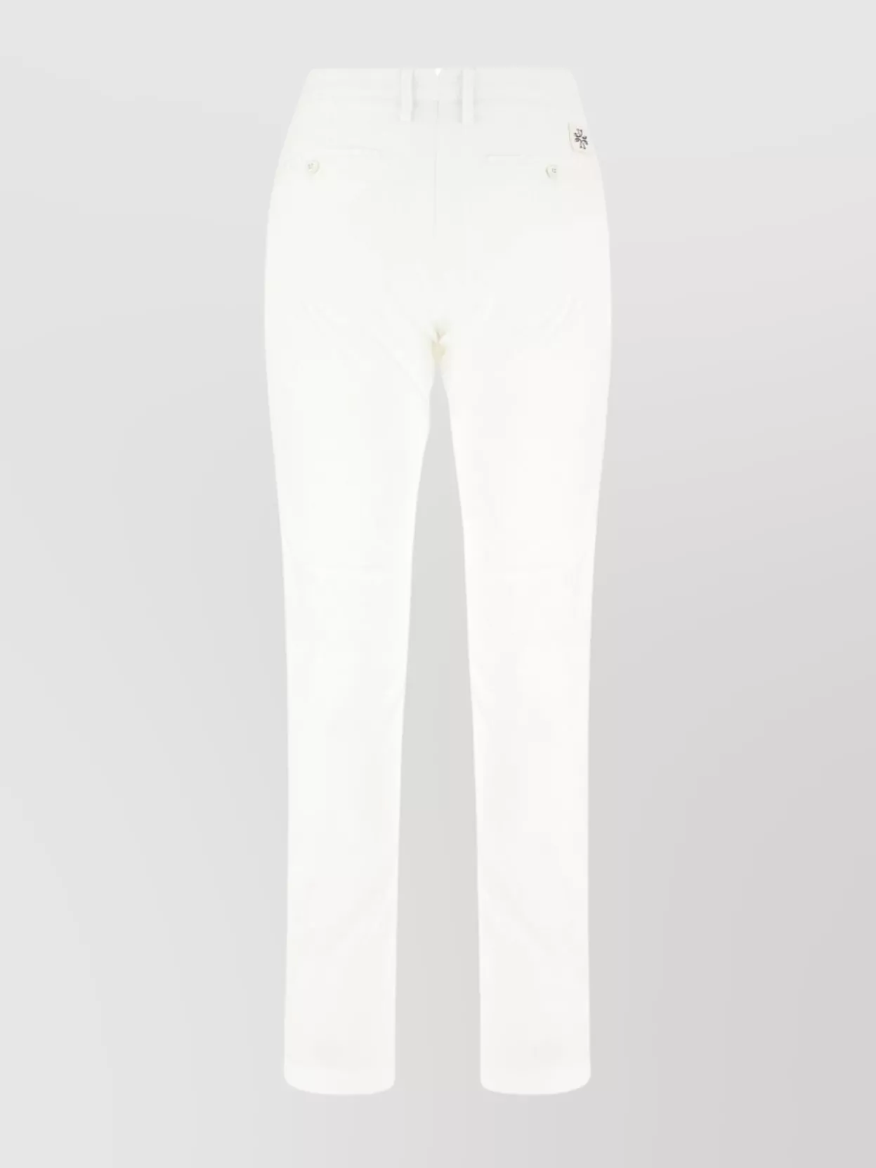 Jacob Cohen Denim Trousers With Back Pockets And Belt Loops In White