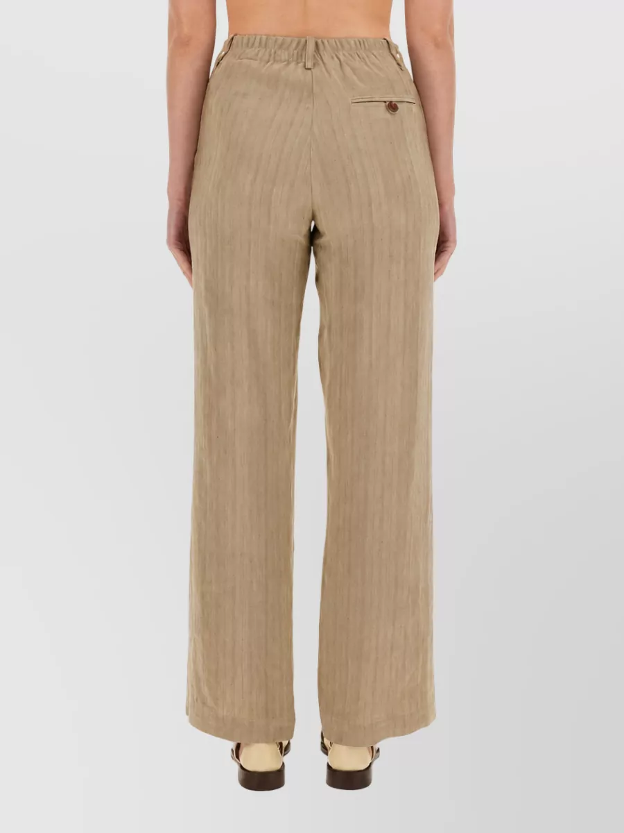 Alysi Linen Wide-Leg Trousers