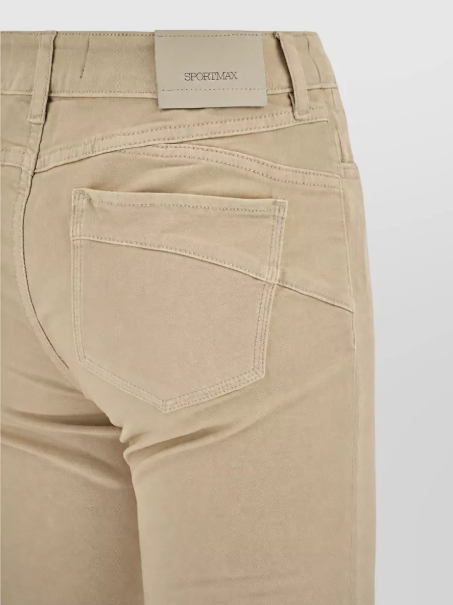 Sportmax Mid-Rise Mini-Flare Denim Jeans