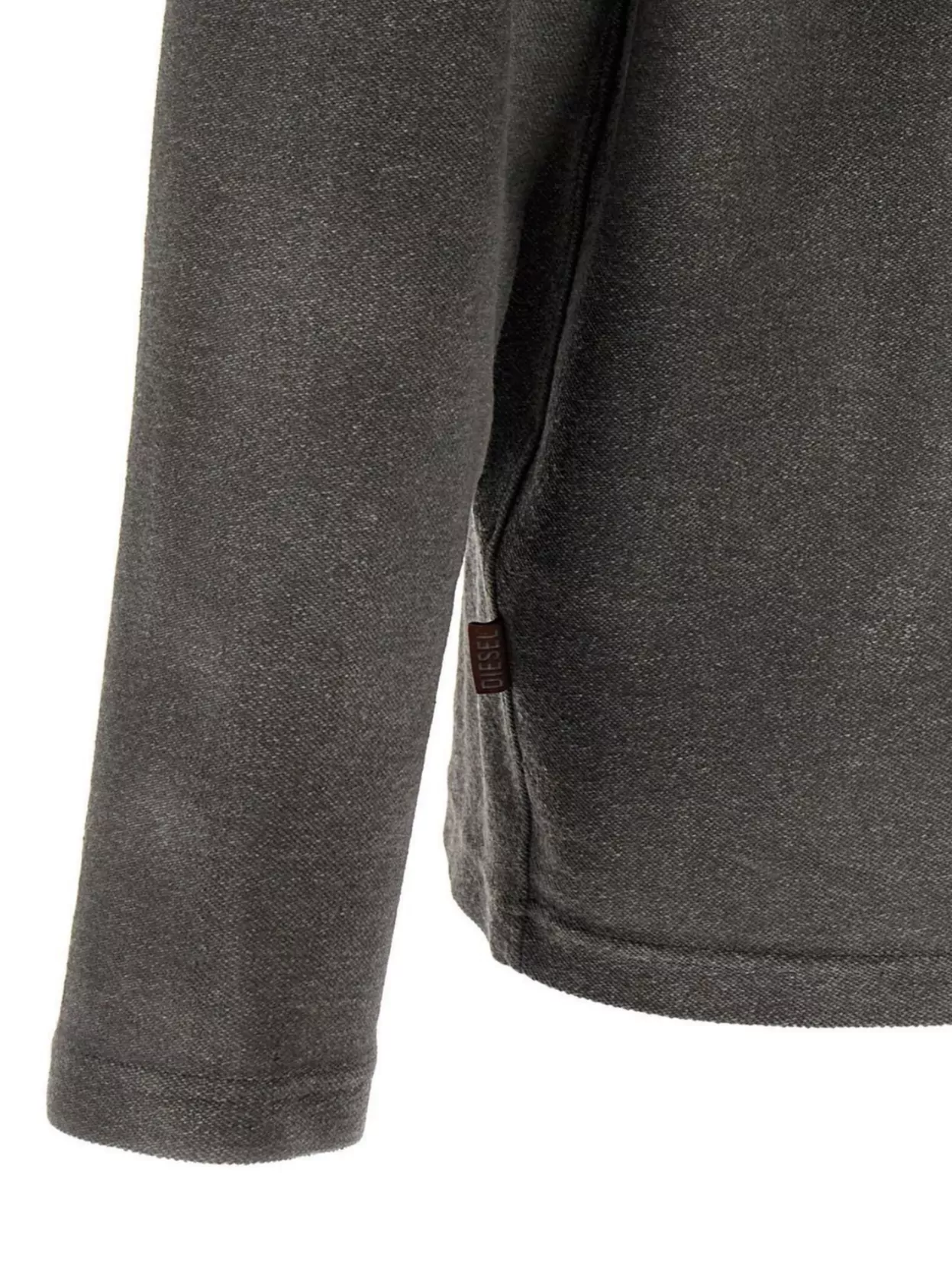 Diesel Felpa S-ruben In Misto Cotone Stretch Grigio Uomo